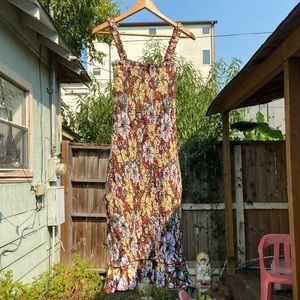 Faithfull the Brand Maya smocked floral midi dress